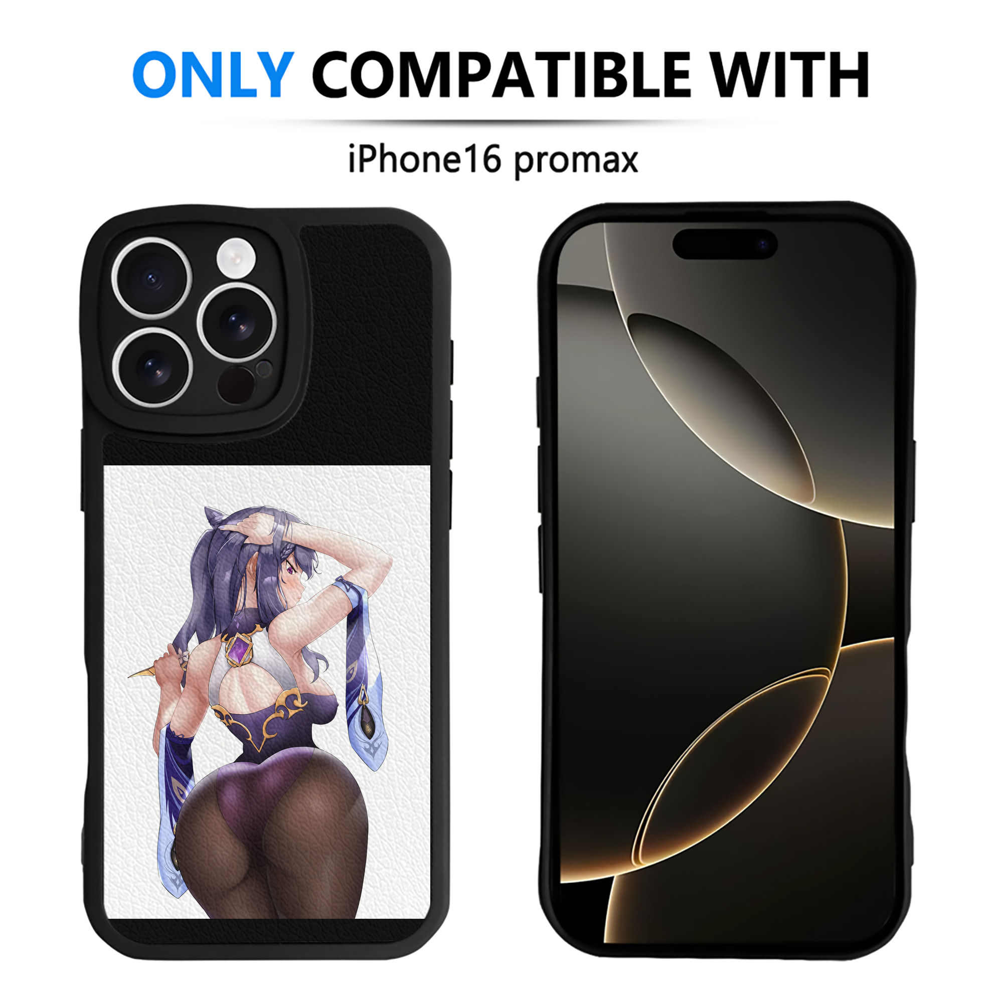 げんし神 刻晴 こくせい genshin Kokusei 【iPhone 16シリーズ対応】シリコンスマホケース（レザー調） 材質：シリコン